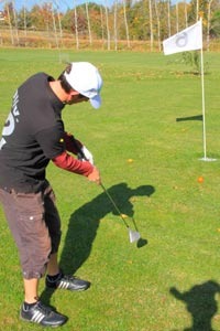Joueur sur swin golf