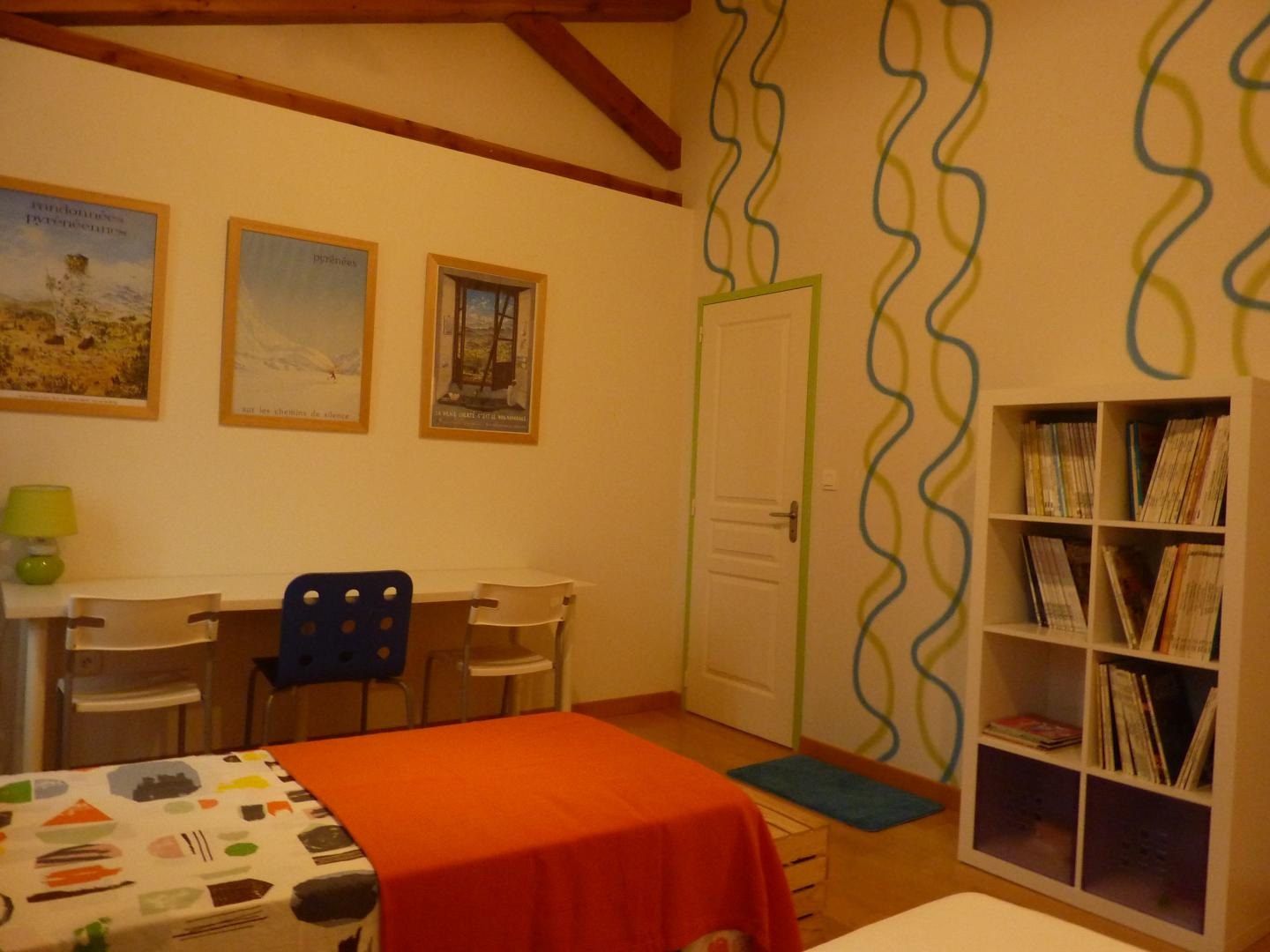 Chambre Turquoise à 3 lits