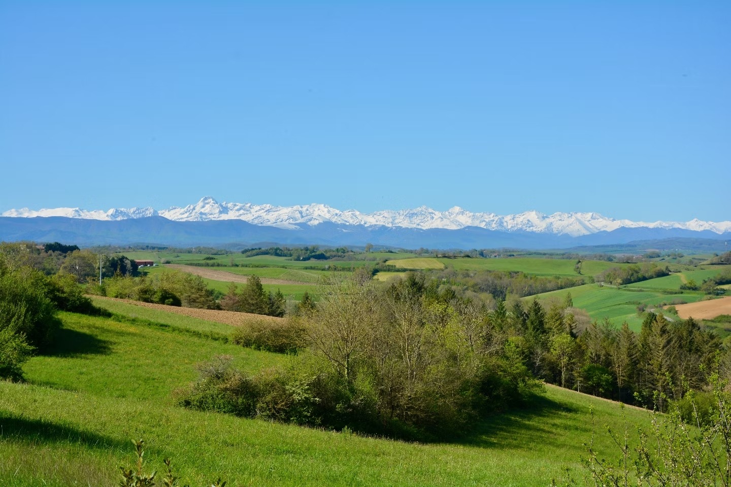 Vue chaine des pyrénées