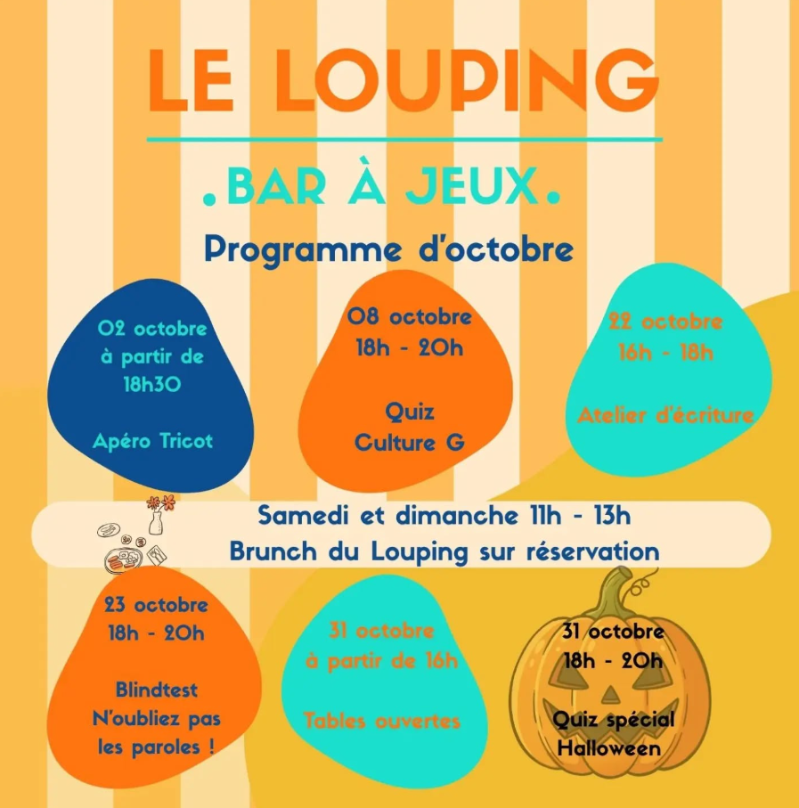 Bar à Jeux - Programme d'Octobre_Pamiers